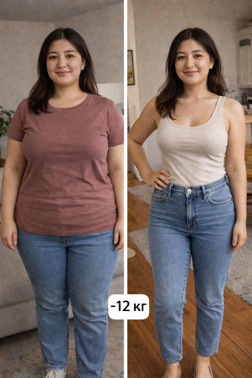 Azizaning oldin va keyin natijasi